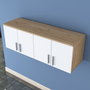 Hanah Home Armario de Pared Nogal y Blanco